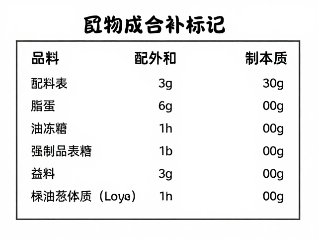 迈斯朋克控脂期补蛋白,营养成分标识解读与选购指南