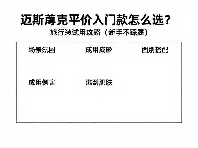 迈斯朋克平价入门款怎么选?旅行装试用攻略,新手不踩雷