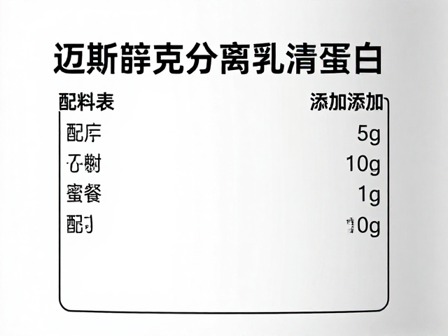 迈斯朋克分离乳清蛋白，配料表透明，纯净无添加