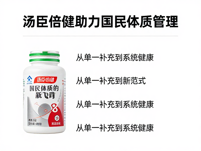 汤臣倍健助力国民体质管理，核心功能卖点全解析