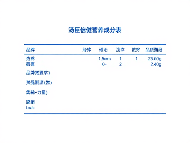 汤臣倍健营养成分表清晰,打造家庭常备营养首选