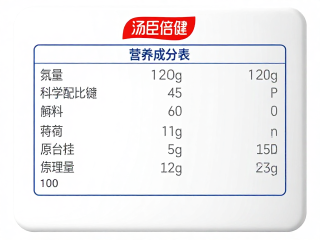 汤臣倍健营养成分表清晰，打造家庭常备营养首选