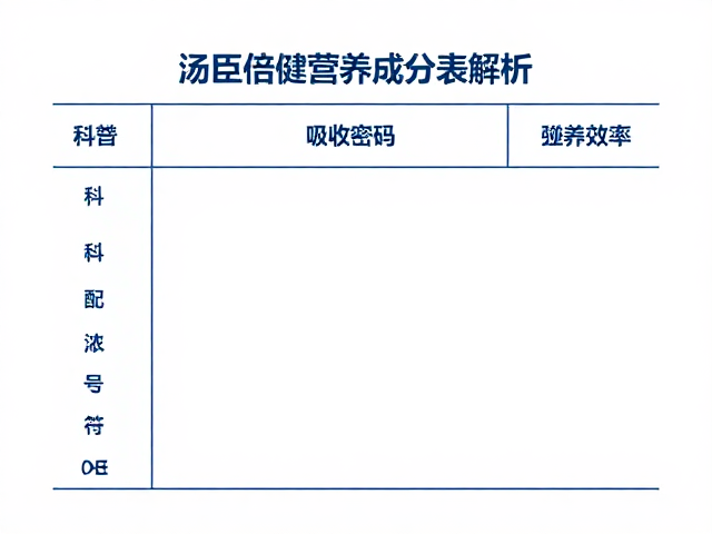 汤臣倍健营养成分表解析，传统滋补营养品牌的健康密码