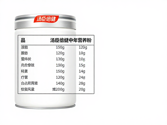 汤臣倍健中老年营养粉,营养成分表清晰,健康选择指南