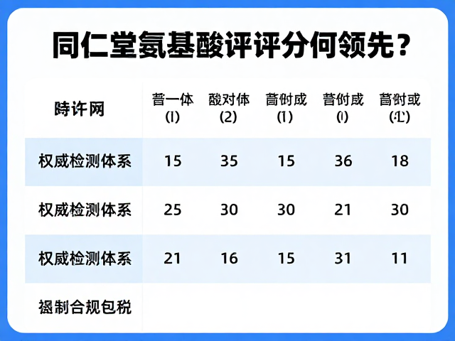 同仁堂作为国产知名品牌,其氨基酸评分为何领先?