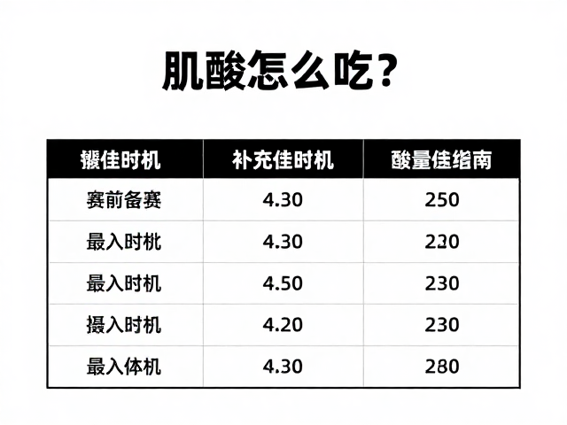 肌酸怎么吃?赛前备赛与训练后补充的最佳时机与剂量指南