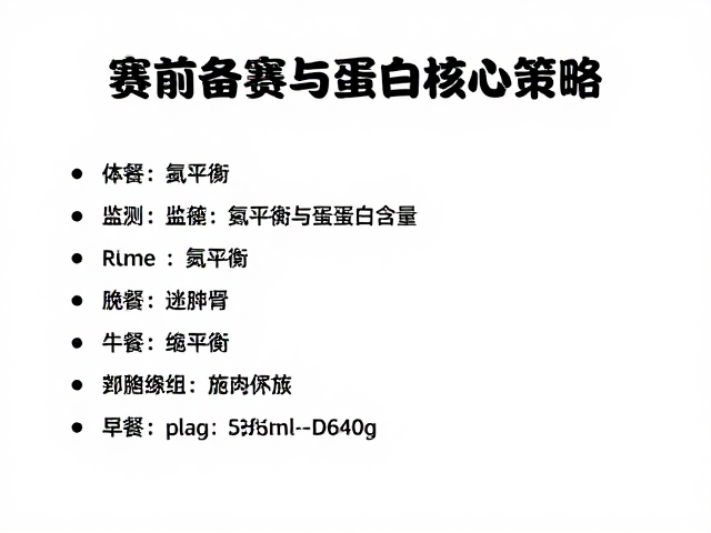 氮平衡与蛋白质含量,赛前备赛饮食核心策略