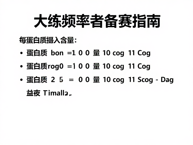 高训练频率者备赛指南,每日蛋白质摄入含量与搭配策略