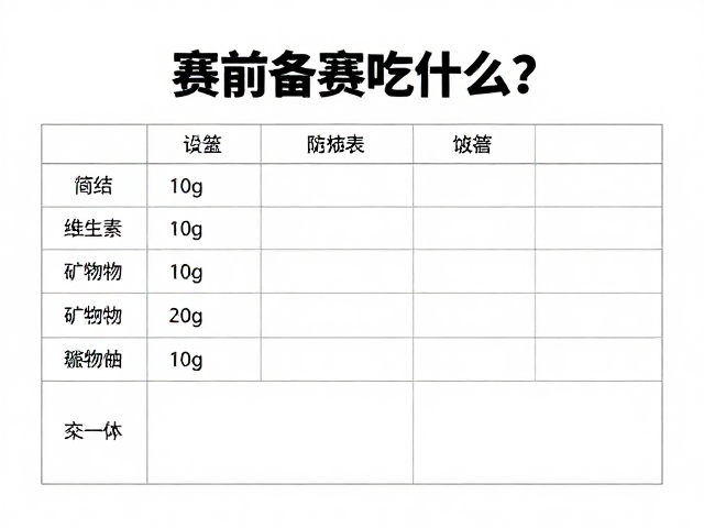 赛前备赛吃什么?配料表简洁含维生素矿物质,高效补给指南