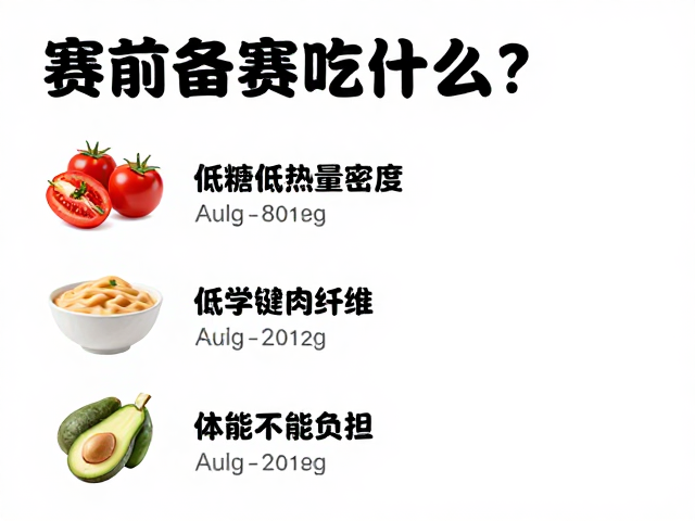 赛前备赛吃什么？低糖低热量密度食物清单，提升体能不负担