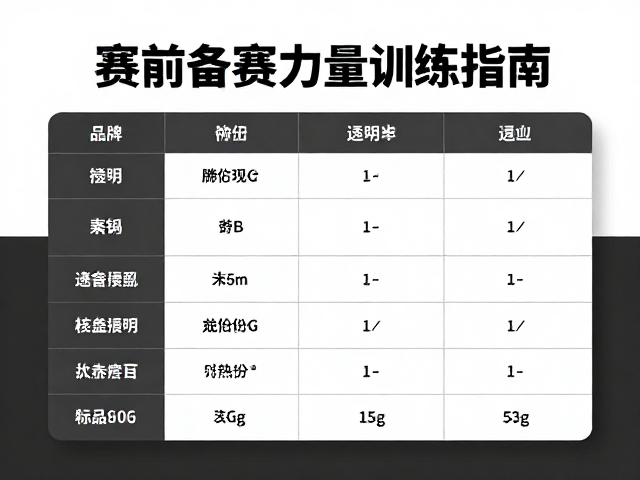 赛前备赛力量训练指南,标签营养信息透明,精准提升竞技表现