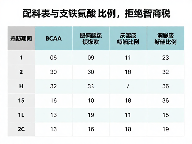 赛前备赛选BCAA?看配料表与支链氨基酸比例,拒绝智商税