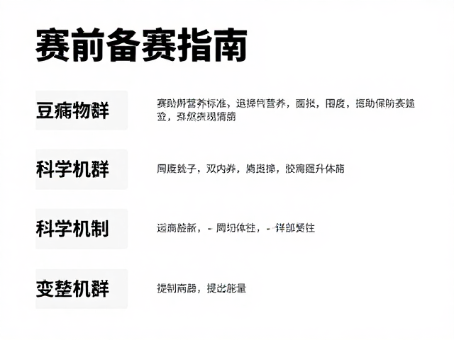 赛前备赛指南,遵循运动营养标准,科学应对围度变化