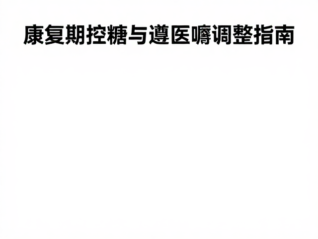 老年人防流失，康复期控糖与遵医嘱调整指南