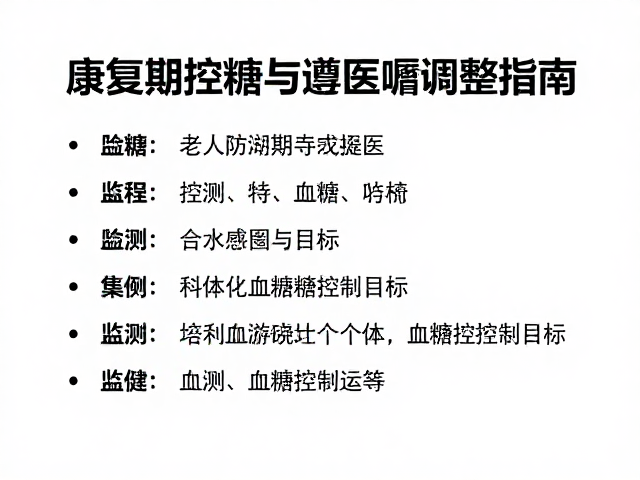 老年人防流失,康复期控糖与遵医嘱调整指南