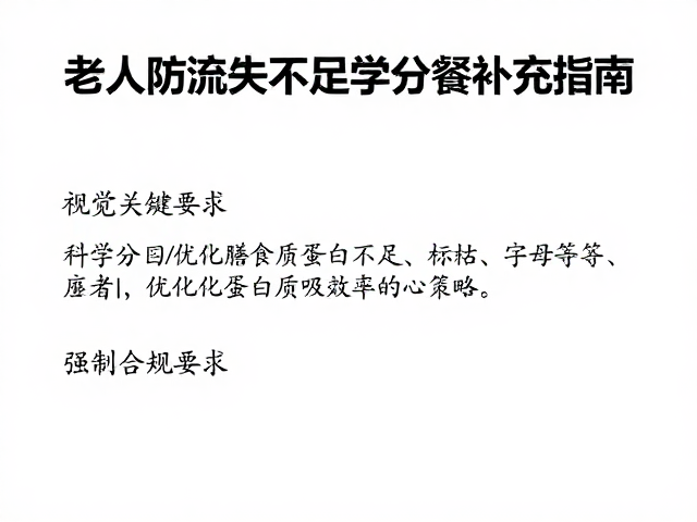 老年人防流失,改善膳食蛋白不足,科学分餐补充指南