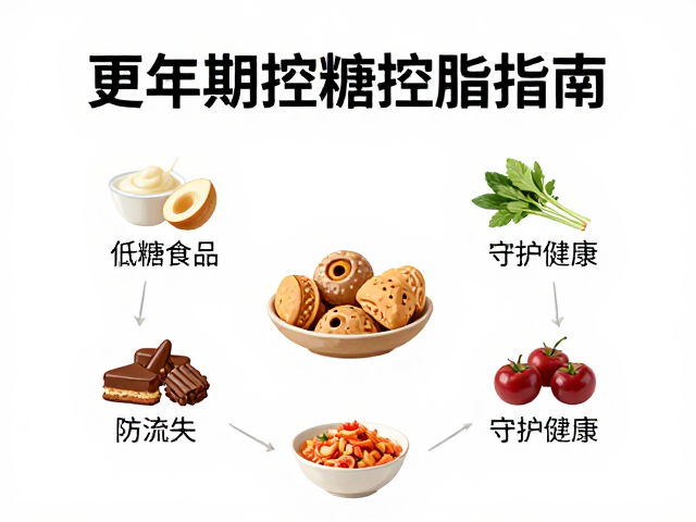 更年期控糖控脂指南，选低甜食品防流失，守护健康