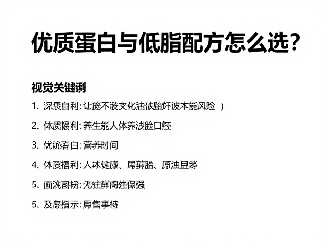 老年人防流失指南，优质蛋白与低脂配方怎么选？