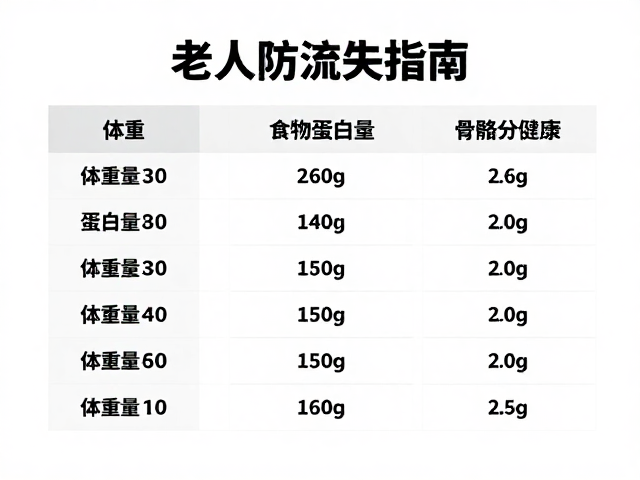 老年人防流失指南,按体重算蛋白量,精准支持骨骼健康