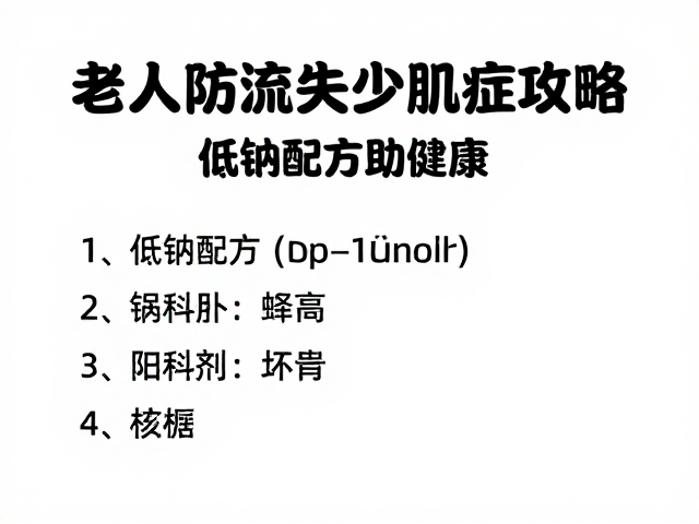 老年人防流失少肌症攻略,低钠配方助健康