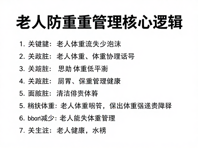 老年人防流失少泡沫，辅助体重管理全攻略