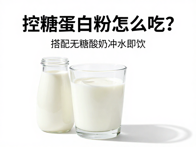 控糖蛋白粉怎么吃?搭配无糖酸奶冲水即饮,低卡饱腹不升糖