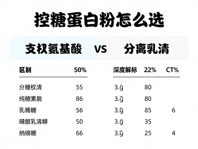 控糖蛋白粉怎么选?支链氨基酸与分离乳清的核心区别与功效解析
