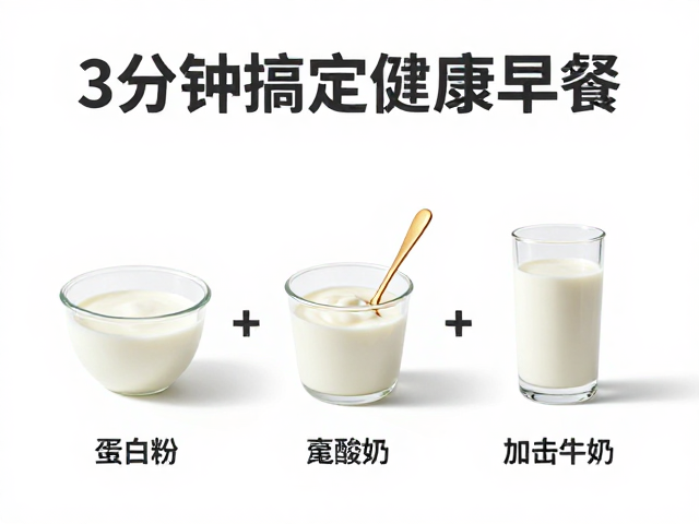 忙碌上班族控糖指南,蛋白粉搭配无糖酸奶,3分钟搞定健康早餐