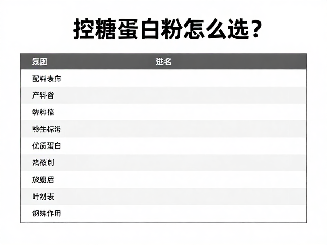 控糖蛋白粉怎么选?配料表干净才靠谱,高效补充优质蛋白
