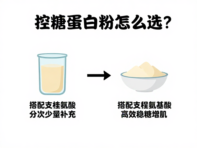 控糖蛋白粉怎么选？搭配支链氨基酸分次少量补充，高效稳糖增肌