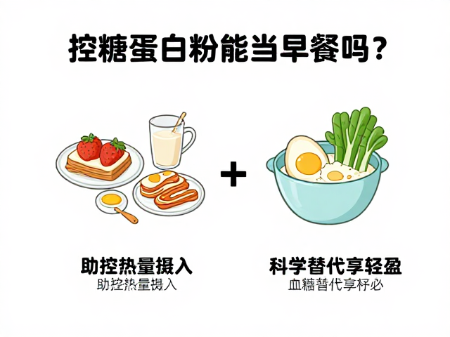 控糖蛋白粉能当早餐吗？助控热量摄入，科学替代享轻盈