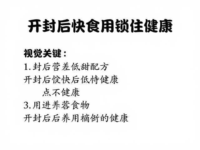 老年人营养低甜配方,开封后尽快食用锁住健康