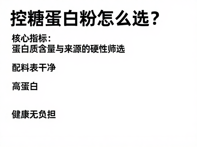 控糖蛋白粉怎么选？配料表干净，高蛋白，健康无负担