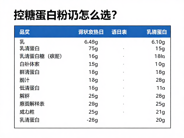 控糖蛋白粉怎么选？乳清蛋白与低碳水搭配指南，科学控糖不踩雷