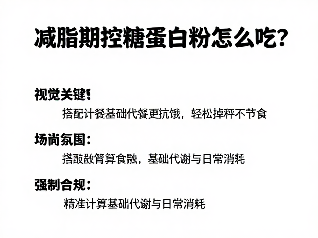 减脂期控糖蛋白粉怎么吃？搭配代餐更抗饿，轻松掉秤不节食
