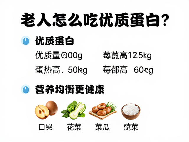 老年人怎么吃优质蛋白?每份热量控制指南,营养均衡更健康