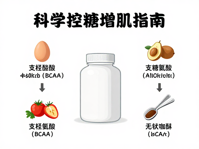 低碳水饮食搭配控糖蛋白粉与支链氨基酸,科学控糖增肌指南