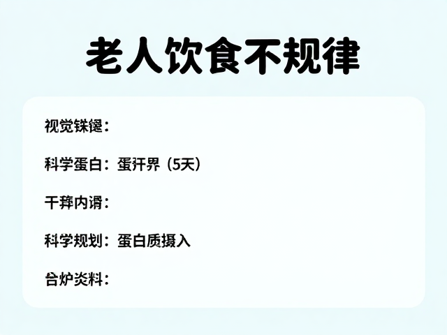 老年人饮食不规律?每份高蛋白营养补充指南,守护银发健康