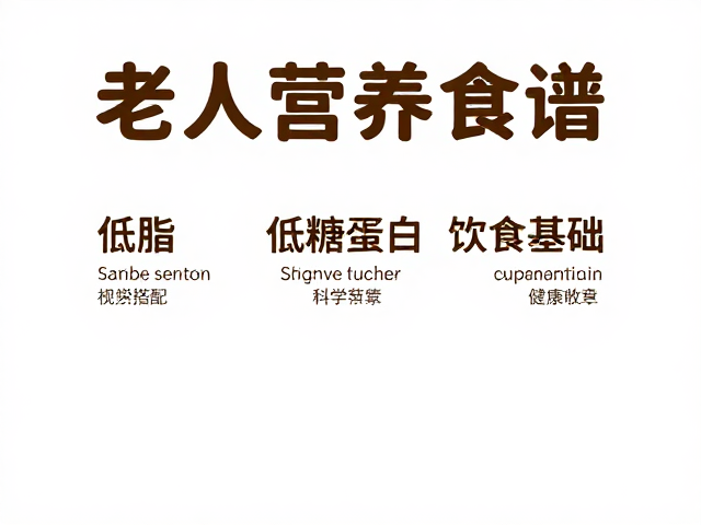 老年人营养食谱，低脂低糖高蛋白，助力健康晚年