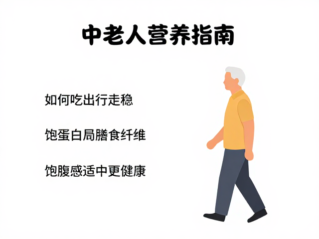 中老年人营养指南,如何吃出行走稳,饱腹感适中更健康