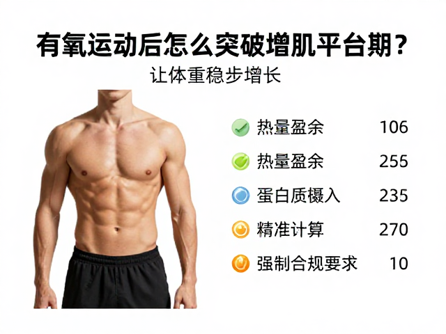 有氧运动后怎么辅助突破增肌平台期？让体重稳步增长