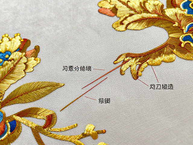 京绣套针技法解析，如何绣出金碧辉煌的北方名绣质感
