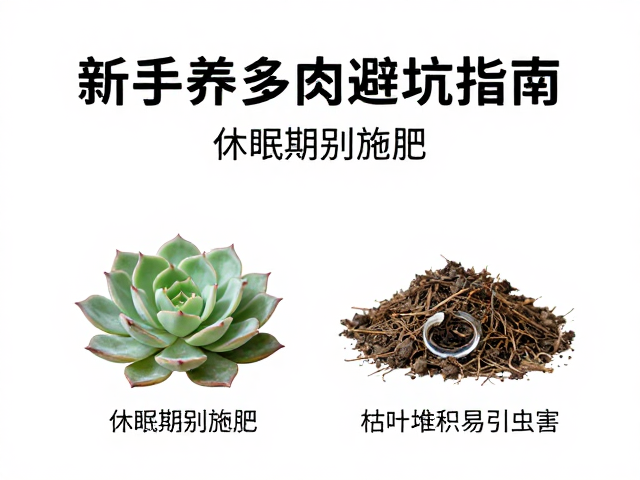 新手养多肉避坑指南，休眠期别施肥，枯叶堆积易引虫害