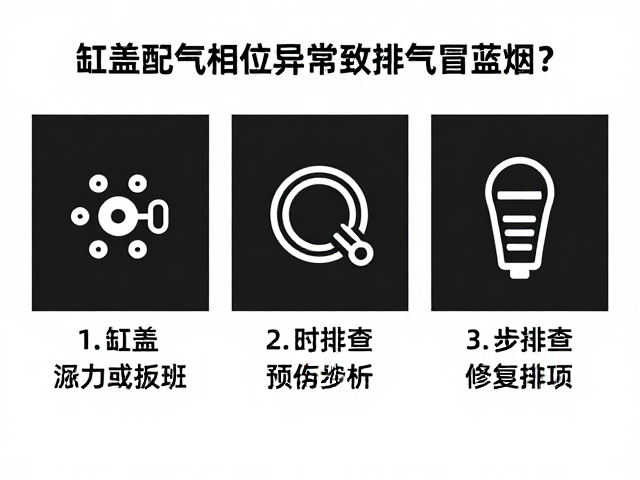 缸盖配气相位异常致排气冒蓝烟?3步排查与修复指南
