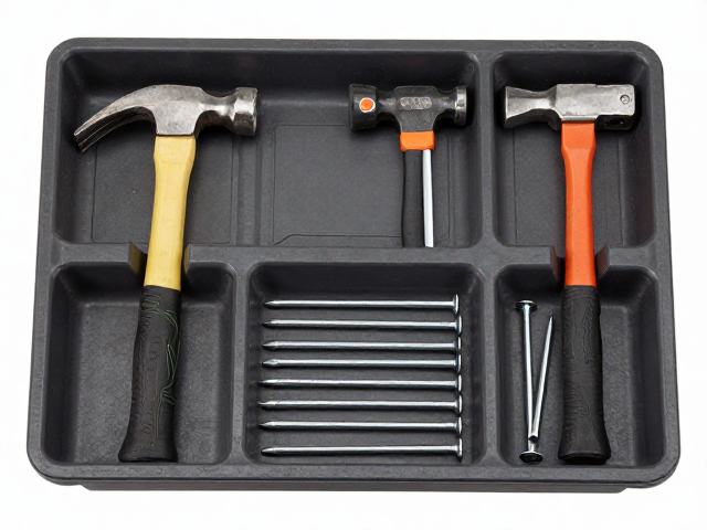 地钉拔取锤怎么收纳?分格防磕碰设计让工具归位更整齐