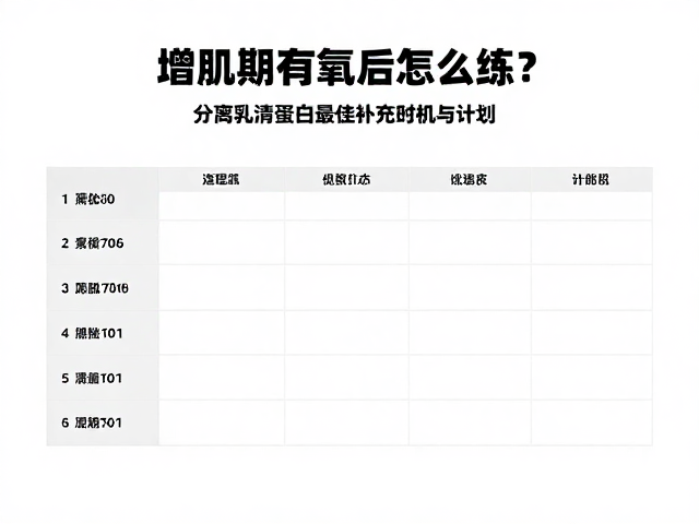 增肌期有氧后怎么练？分离乳清蛋白最佳补充时机与计划