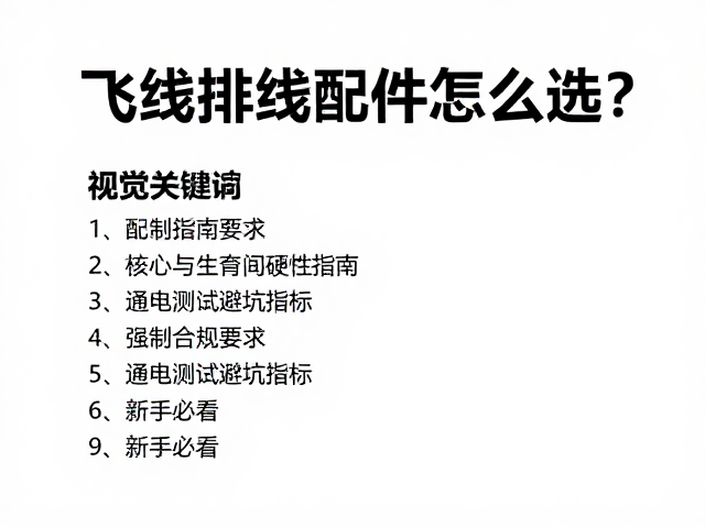 飞线排线配件怎么选？通电测试避坑指南，新手必看