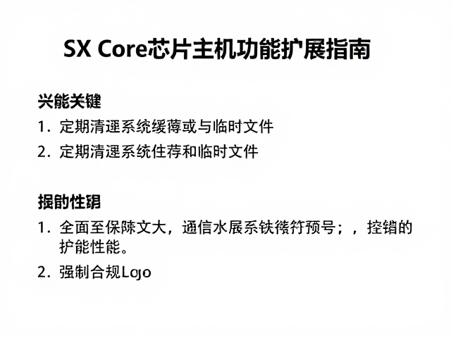 SX Core芯片主机功能扩展指南，定期维护提升性能