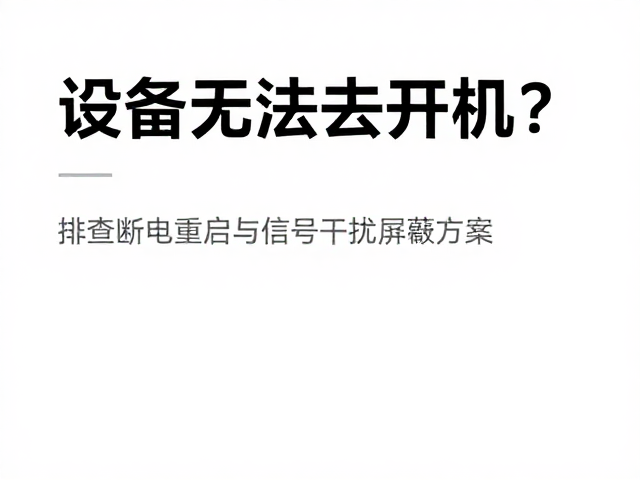 设备无法开机？排查断电重启与信号干扰屏蔽方案