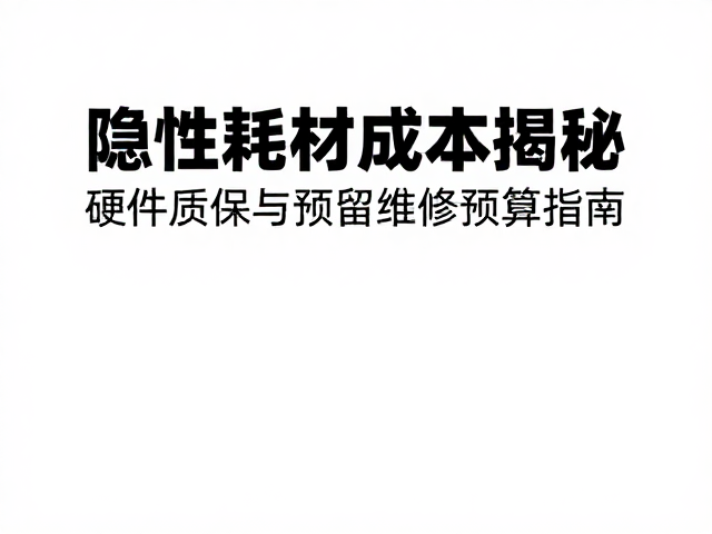 隐性耗材成本揭秘，硬件质保与预留维修预算指南